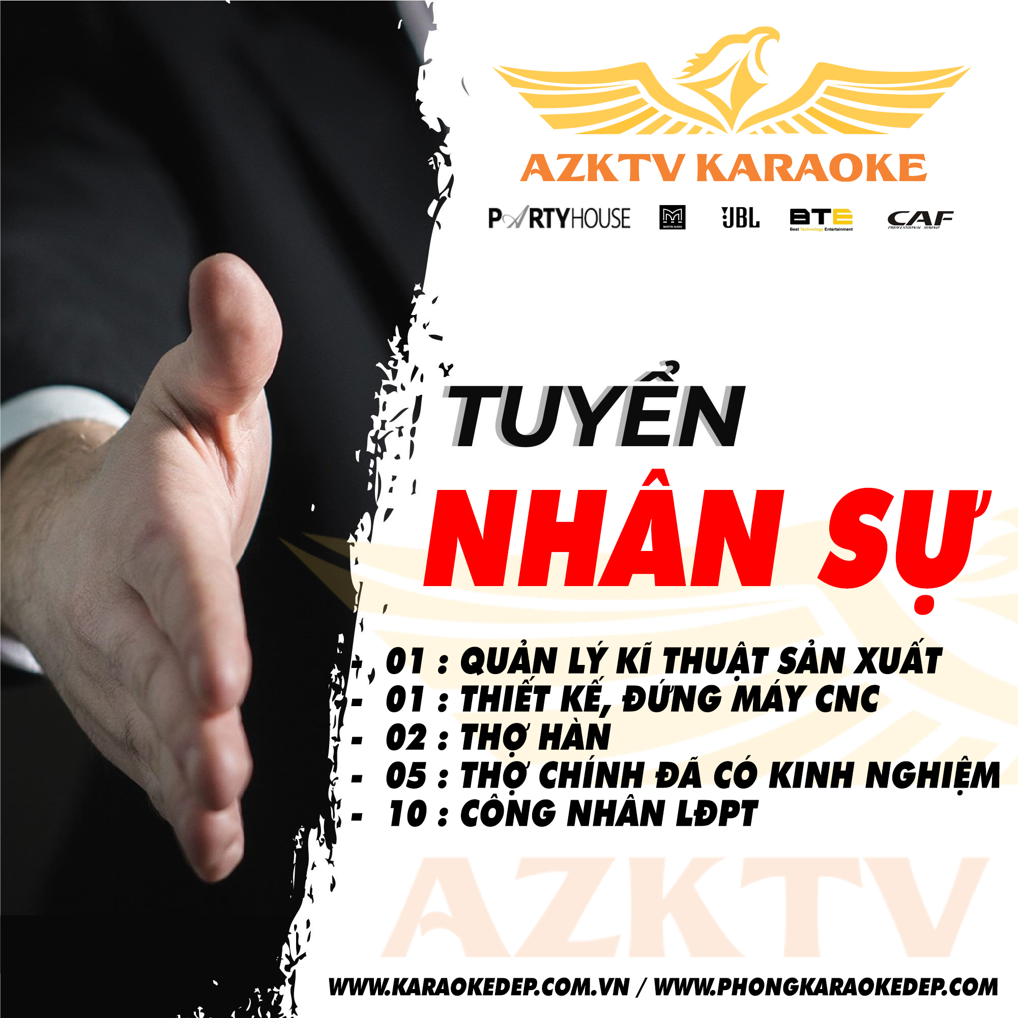 Tuyển dụng công nhân thi công phòng karaoke tại TPHCM